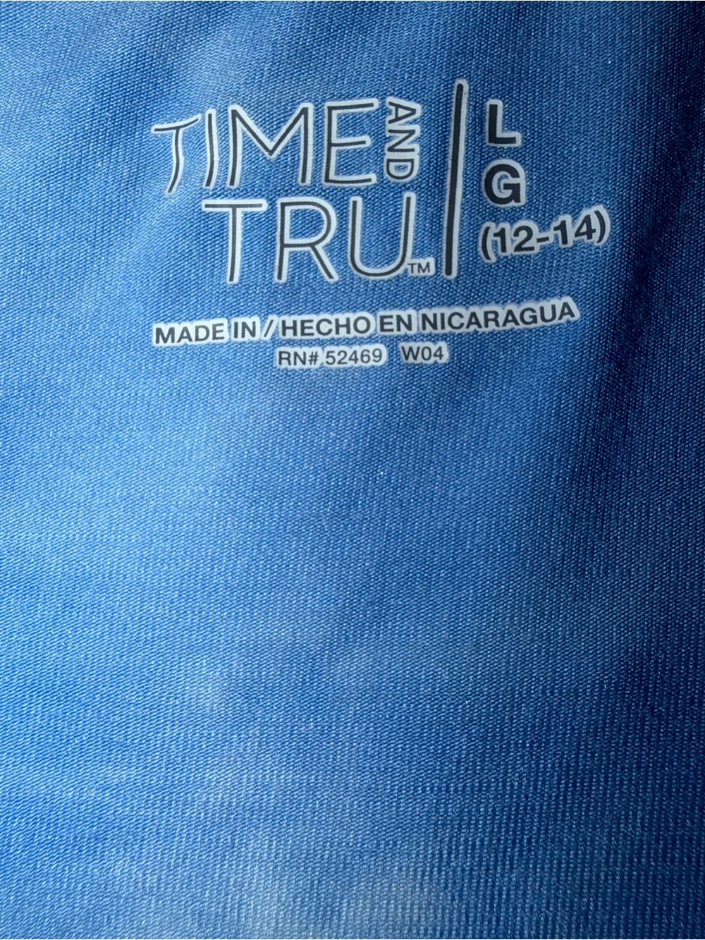 Time and Tru Blue V-Neck Tee - Picture 2 of 4